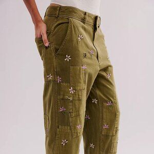 Free People Patched Posy Pants